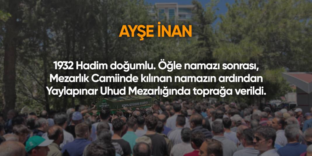 Konya'da bugün vefat edenler | 11 Kasım 2025 5